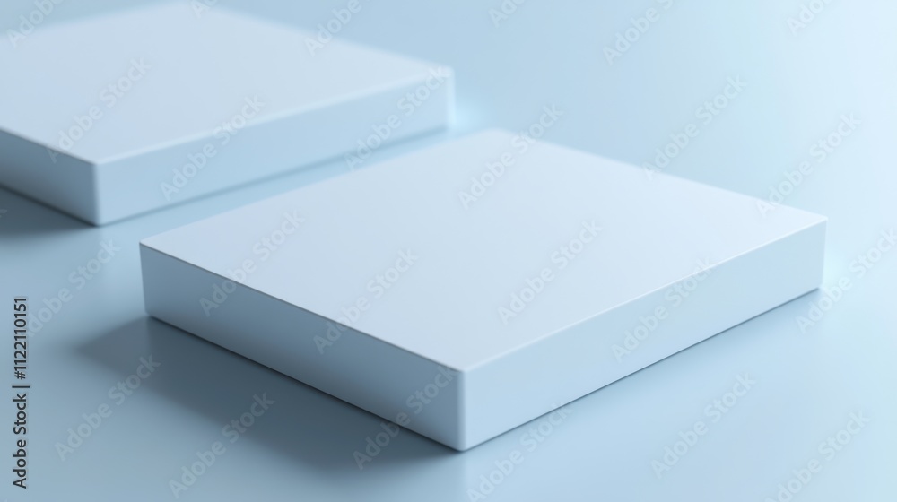Naklejka premium Blank white mockup for branding presentations.