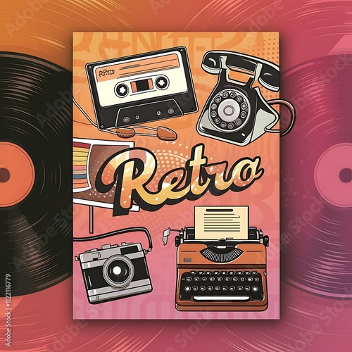Retro bauhaus cover a4  template