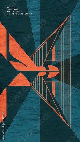Retro bauhaus cover a4  template