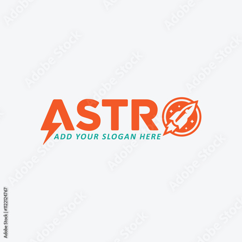 astro space technology logo design vector