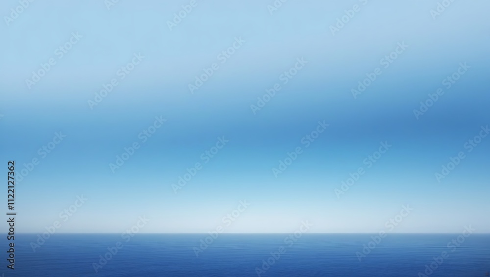 Obraz premium Serene Ocean Meets Tranquil Sky Horizon