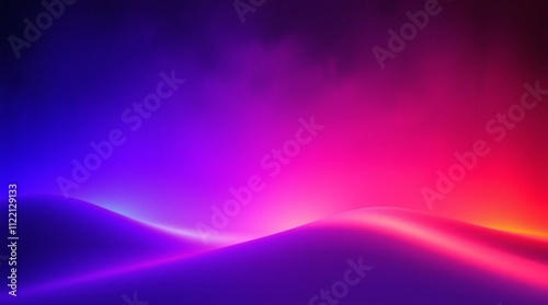 Neon Dreamscape: A mesmerizing blend of vibrant pink and blue hues illuminates a surreal landscape, creating an ethereal and dreamy atmosphere.