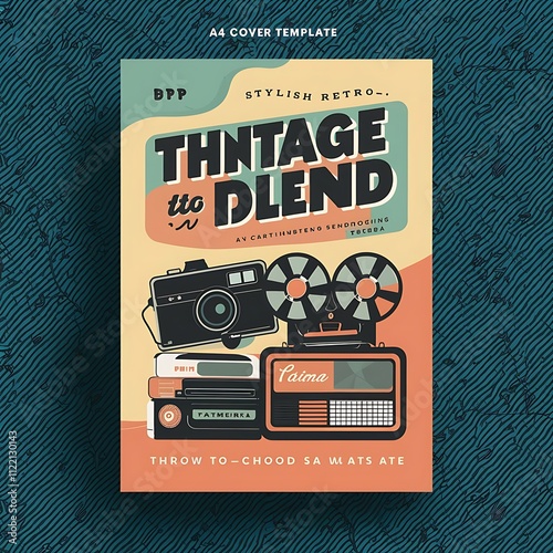Retro bauhaus cover a4  template