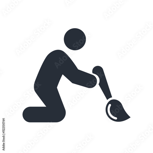 painter icon. vector.Editable stroke.linear style sign for use web design,logo.Symbol illustration.