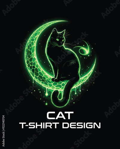 Cat Vector T Shirt Design photo