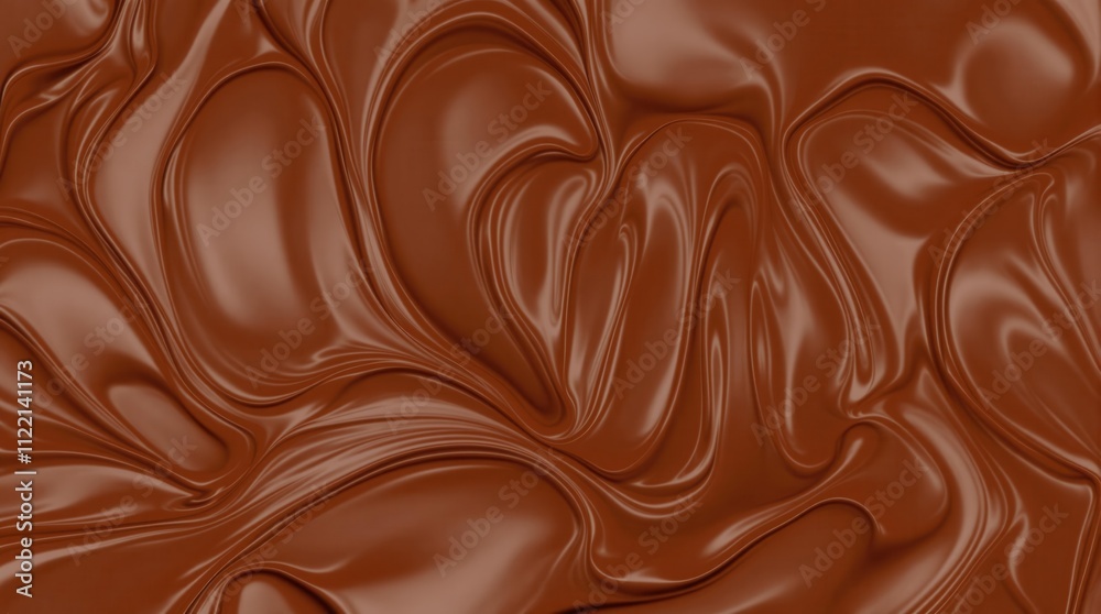 Naklejka premium Brown milk melted liquid chocolate texture