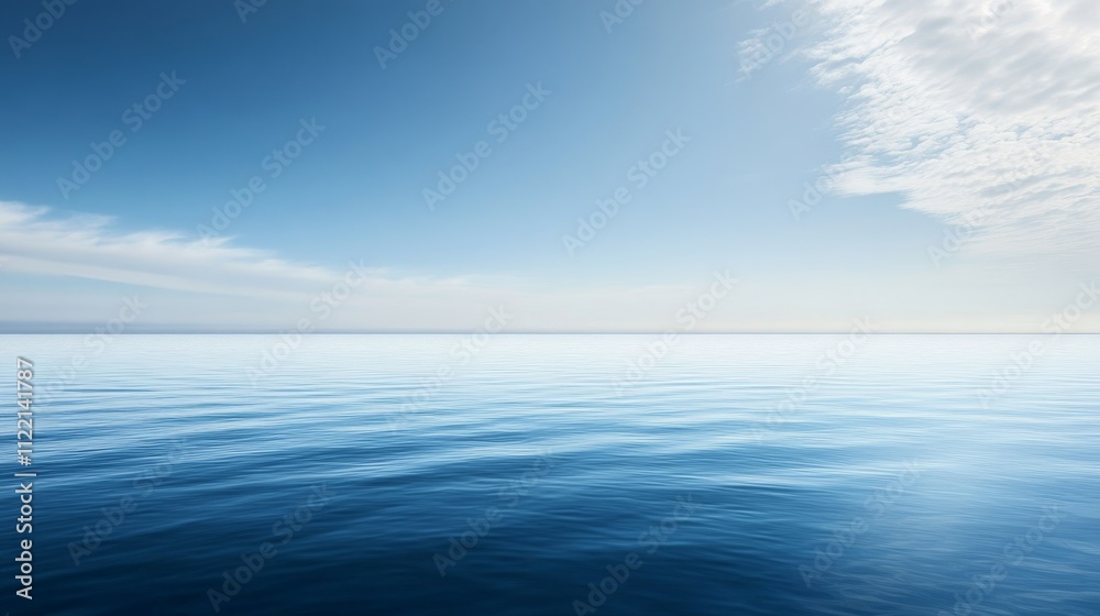 Fototapeta premium Serene ocean view with clear blue sky