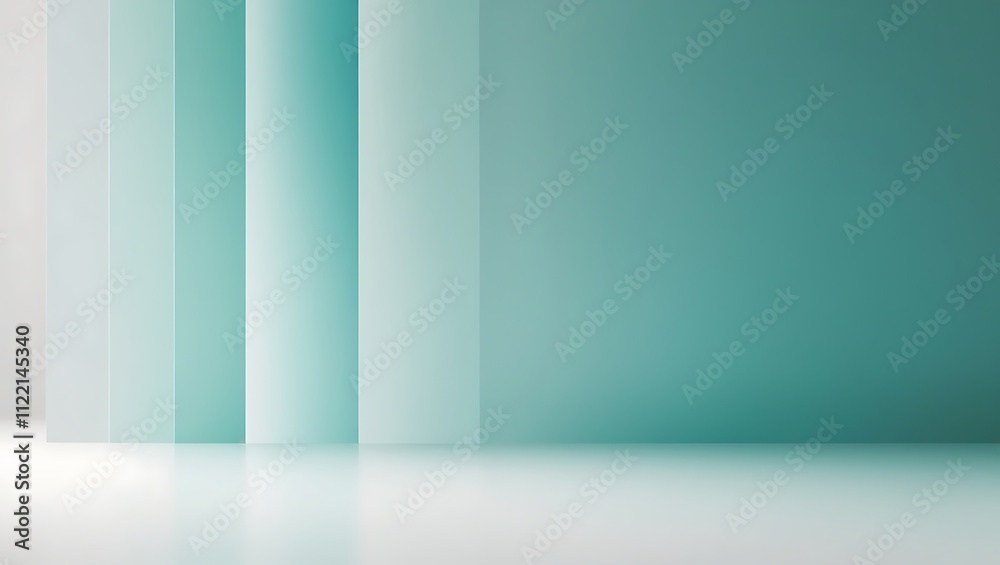 Obraz premium Abstract Teal and White Gradient Background Design