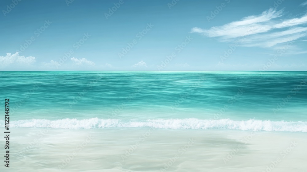 Fototapeta premium Tranquil ocean view with clear blue waters.