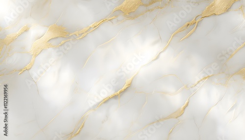 Luxurious Marble Background with Golden Veins