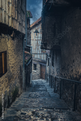 street of the old Jewish quarter of Hervas. Extremadura. Spain. photo