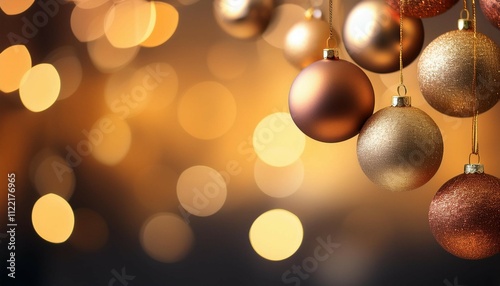 Wallpaper Mural christmas balls hanging on an out of focus background Torontodigital.ca