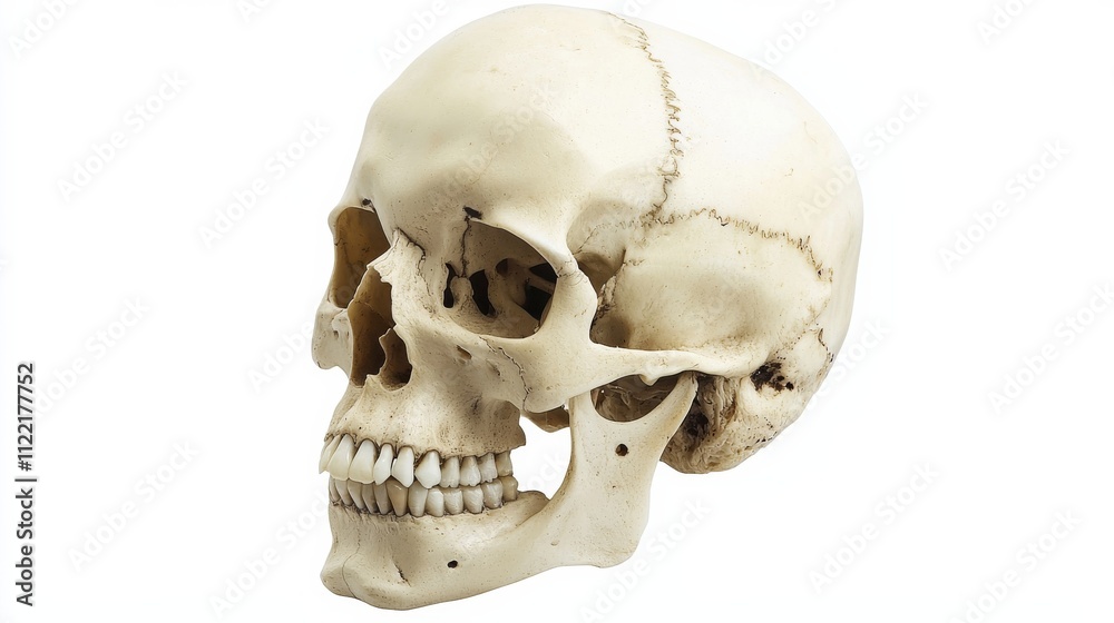 Obraz premium A Highly Detailed and Realistic Human Skull Model Designed Specifically for Educational Purposes