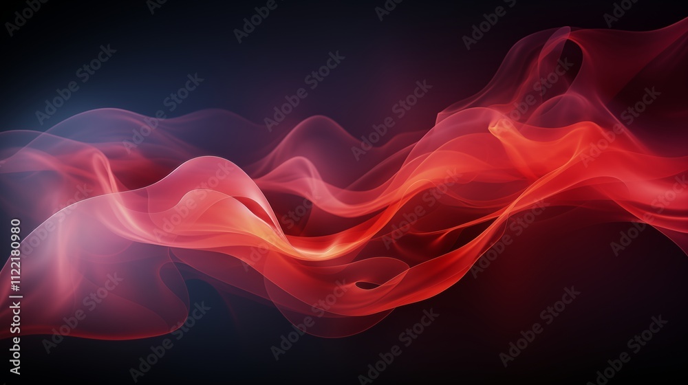 Fototapeta premium Abstract red smoke mist fog on a black background. Texture. Design element. Red fog or smoke. Realistic fog. Atmosphere mist effect and smoke clouds
