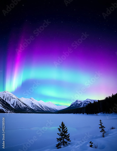 northern lights in the sky ,aurora
