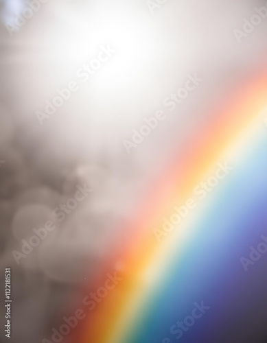 all the colors of the rainbow against the blue sky