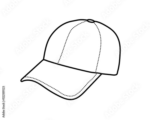 Women's  Sports Cap Vector Art