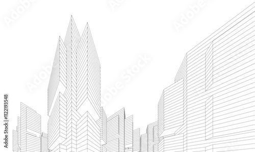 Modern building. Architectural background