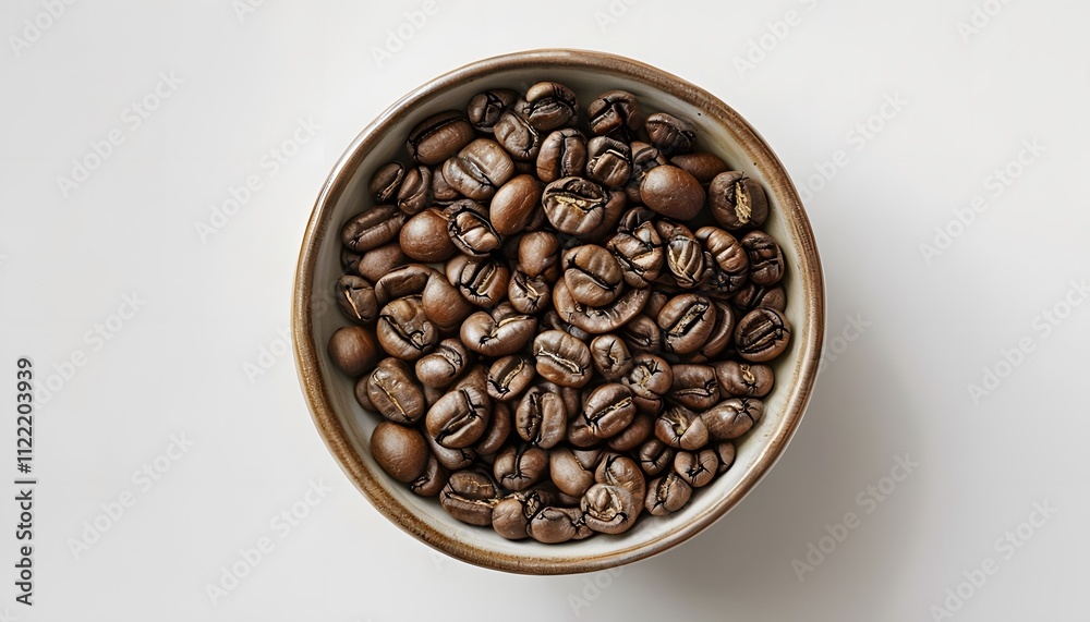 Fototapeta premium Coffee Beans in Ceramic Bowl