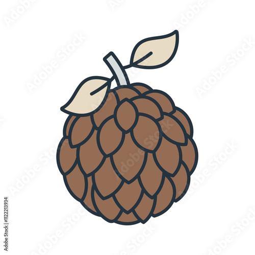 Custard apple icons symbol vector elements for infographic web