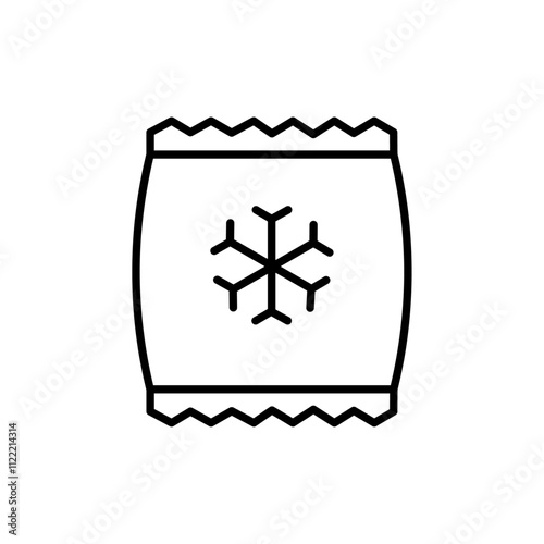 frozen icon simple thin line logo