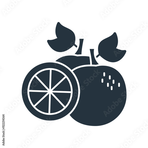 Grapefruit icons  symbol vector elements for infographic web