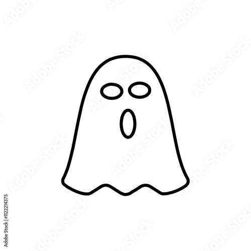 ghost icon simple thin line logo