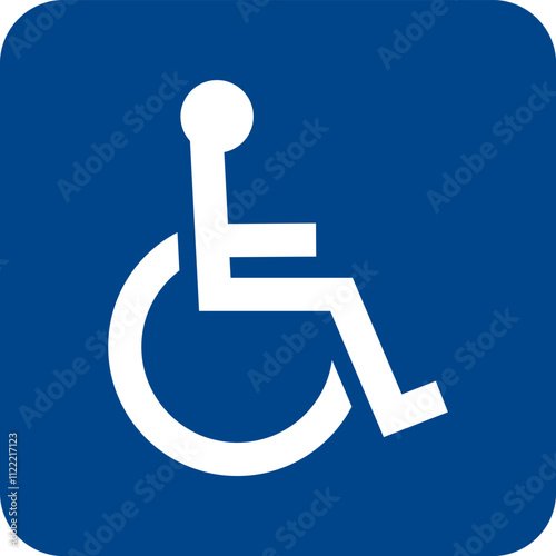 Handicapped sign icon vector symbol. Handicap parking sign.