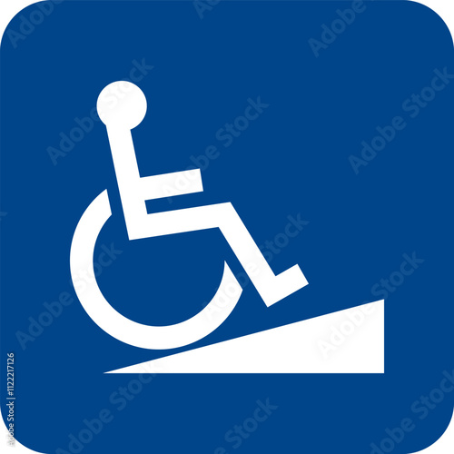 Handicapped sign icon vector symbol. Handicap parking sign.