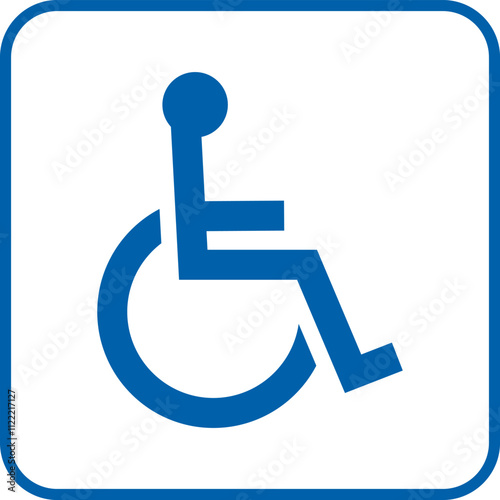 Handicapped sign icon vector symbol. Handicap parking sign.