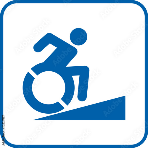 Handicapped sign icon vector symbol. Handicap parking sign.