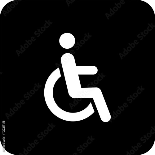 Handicapped sign icon vector symbol. Handicap parking sign.