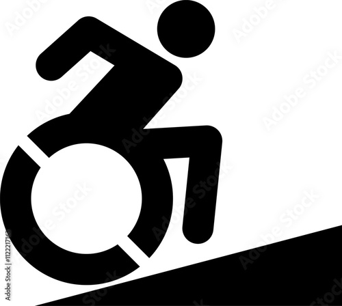 Handicapped sign icon vector symbol. Handicap parking sign.