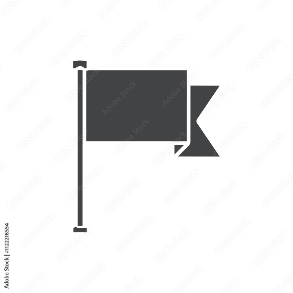 Obraz premium flag icon outline simple logo