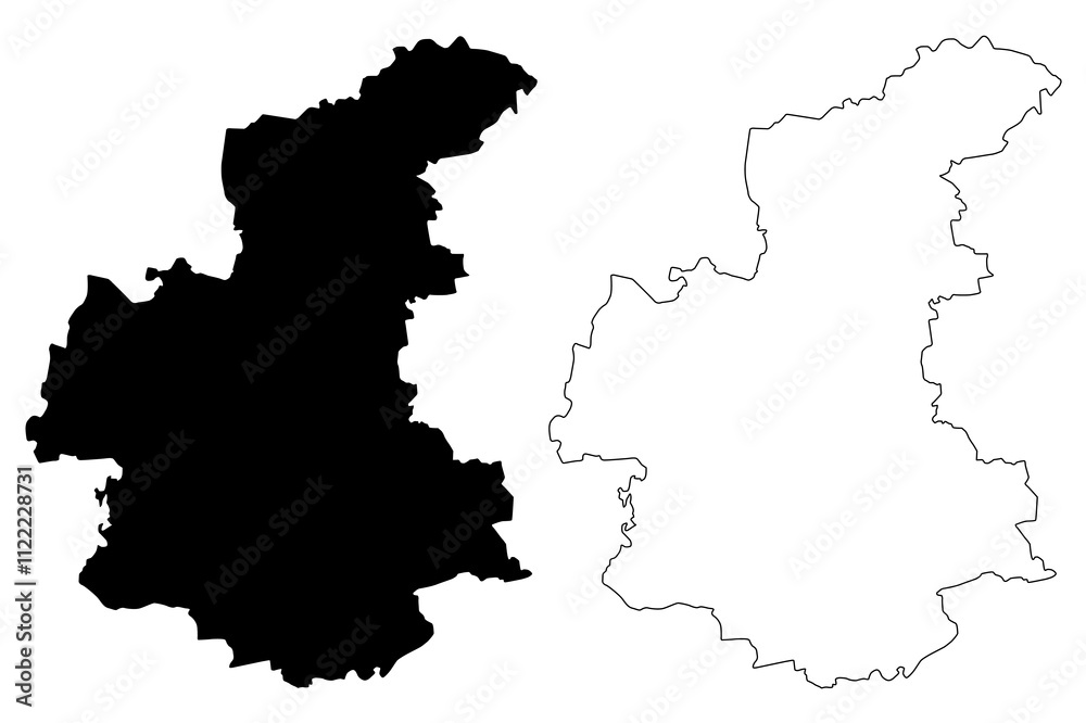Obraz premium Kandava Municipality (Republic of Latvia, Administrative divisions of Latvia, Municipalities and their territorial units) map vector illustration, scribble sketch Kandava map