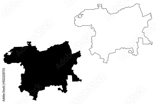 Karsava Municipality (Republic of Latvia, Administrative divisions of Latvia, Municipalities and their territorial units) map vector illustration, scribble sketch Karsava map