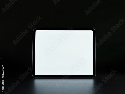 High-Resolution Product Photograph of a Sleek Tablet on Black Background