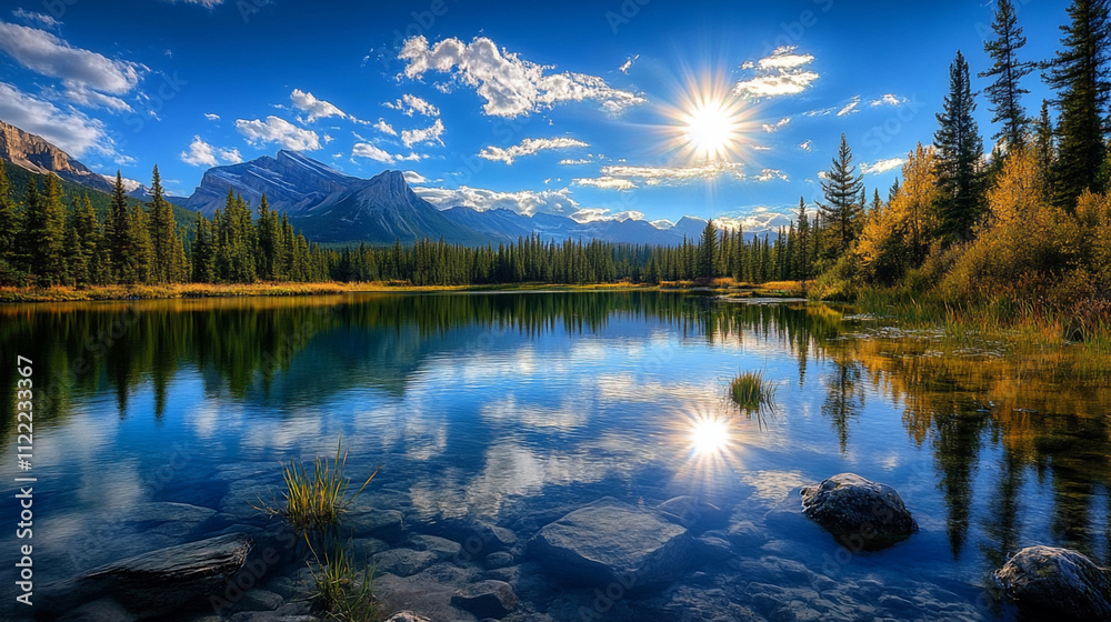 Obraz premium reflection in the mountains