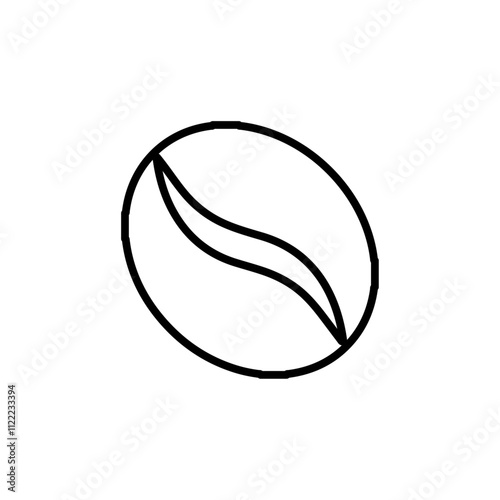 coffee bean icon simple flat vector logo