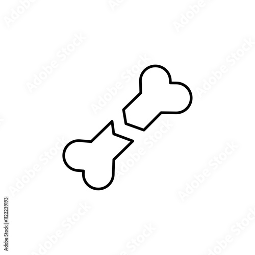 bone break icon sign and symbol