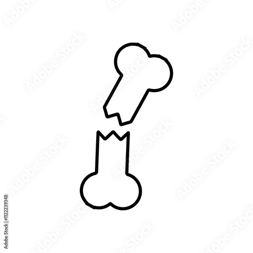 broken bone icon sign and symbol