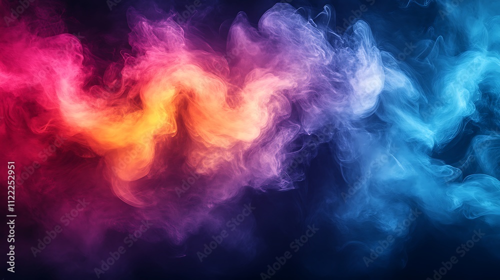 Fototapeta premium Artistic vibrant colorful smoke design swirling motion abstract display photos