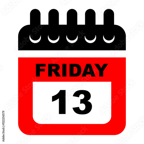 Symbolic representation of Friday the 13th as a day of superstition and folklore often feared by many