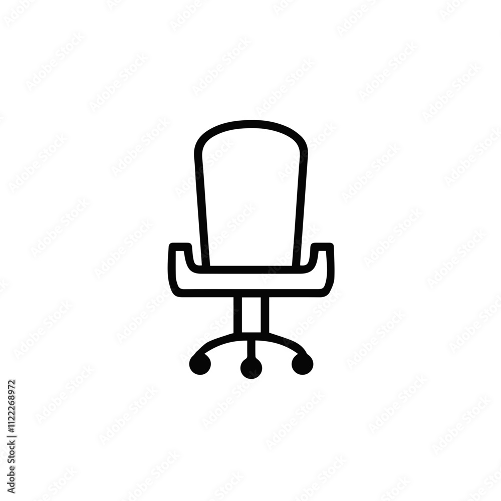 Fototapeta premium Chair icon symbol vector image illustration