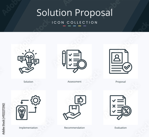 Solution proposal icon set