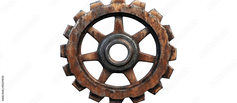Fototapeta premium Rusty old cog wheel, 