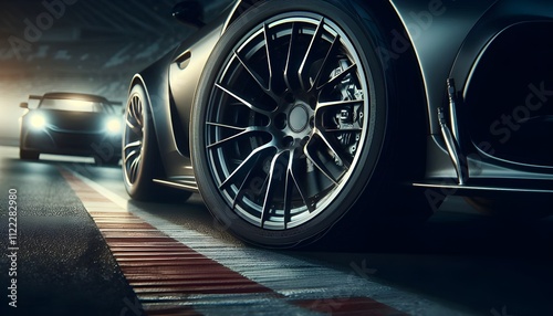 Wallpaper Mural Sleek Modern Car Wheel Close-Up Torontodigital.ca