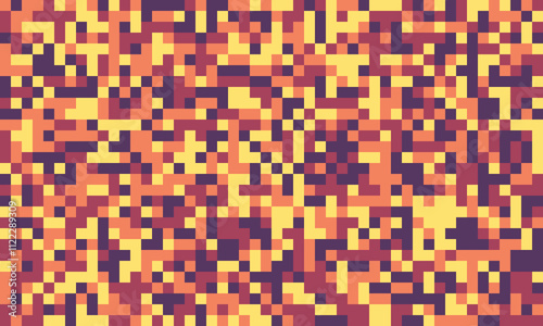 Elegant mosaic tile pattern with vibrant colours. Perfect for textile, decorative covers, or modern graphic design with structured and symmetrical appeal.