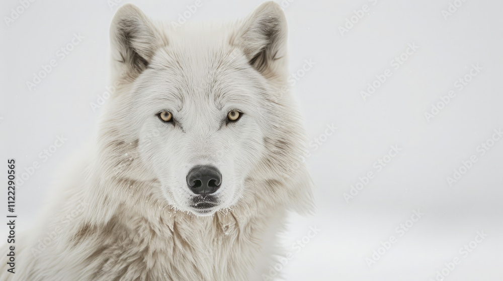 Fototapeta premium portrait of a white wolf