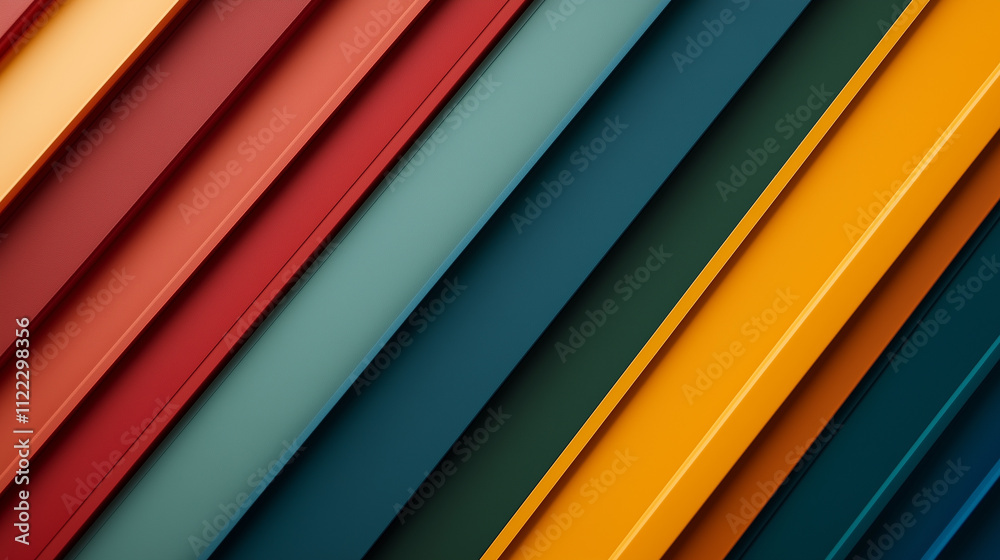 Obraz premium 落ち着いた色合いの斜めにデザインされた凸凹背景素材